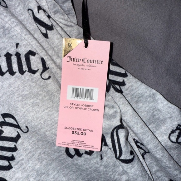 Juicy Couture Gray juicy crown Logo sleep shirt / dress / gown . Size 1X NWT!! - Picture 3 of 8